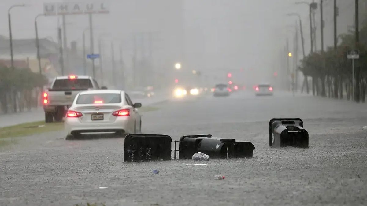 Ilustrasi banjir yang melanda kota New Orleans